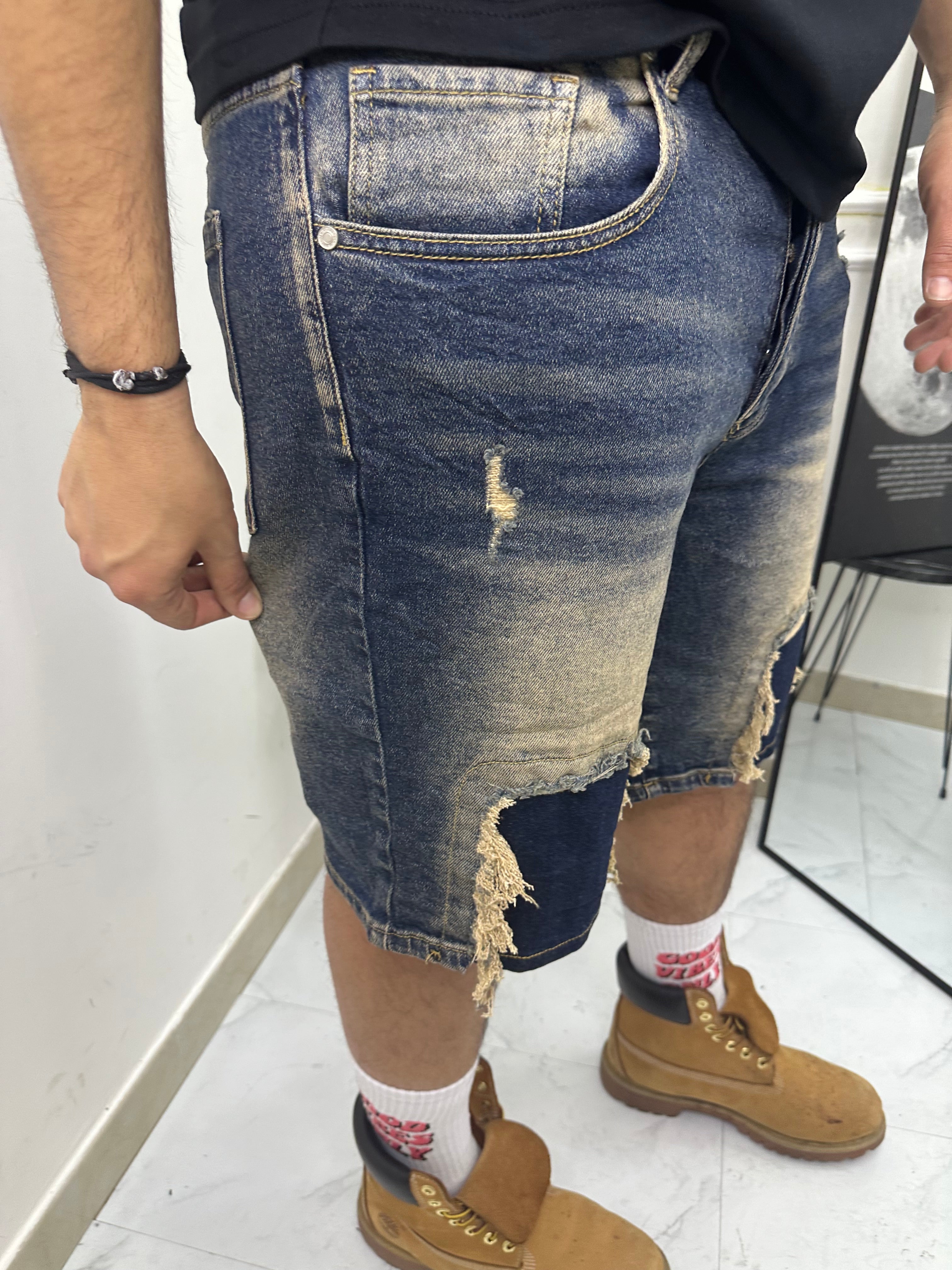 Bermuda blu&sabbiato