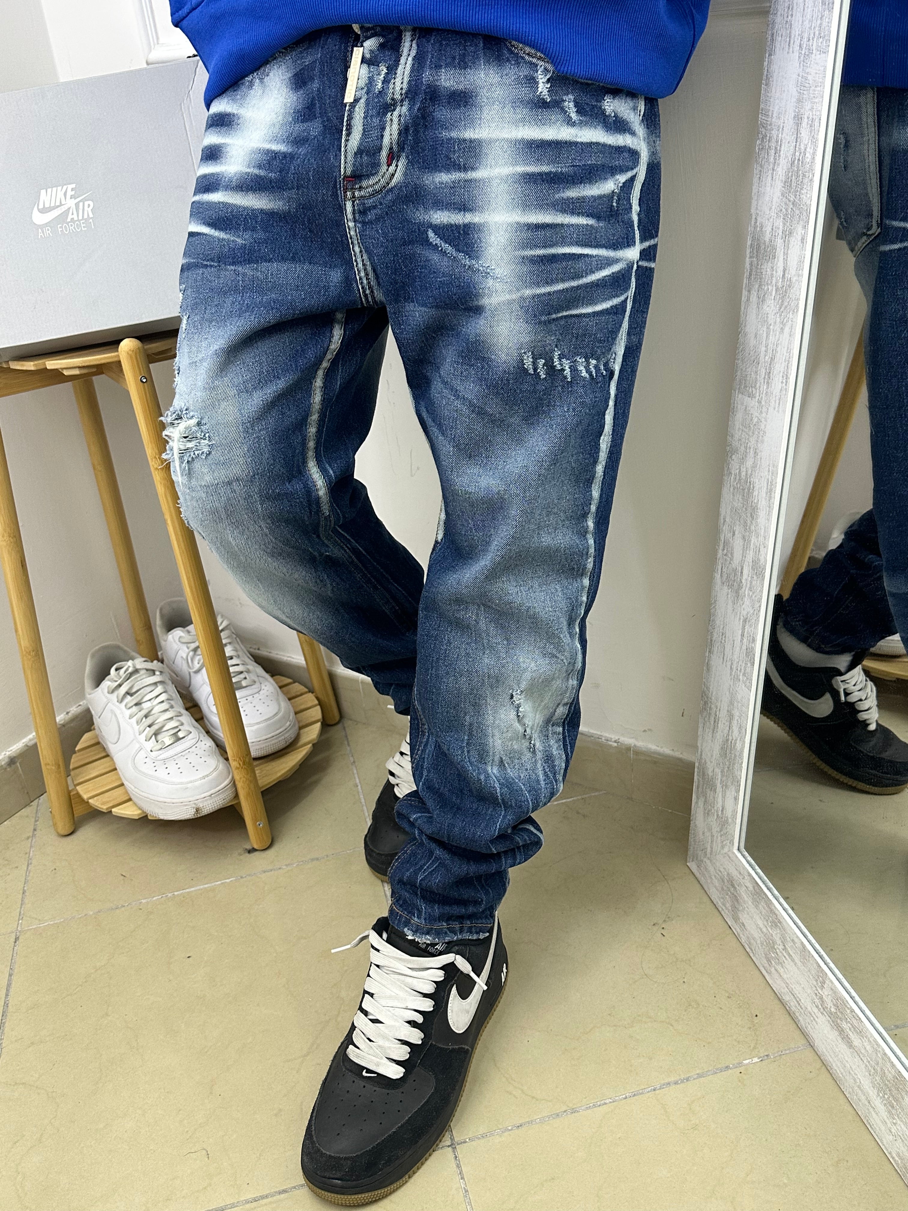 Jeans Blue&White