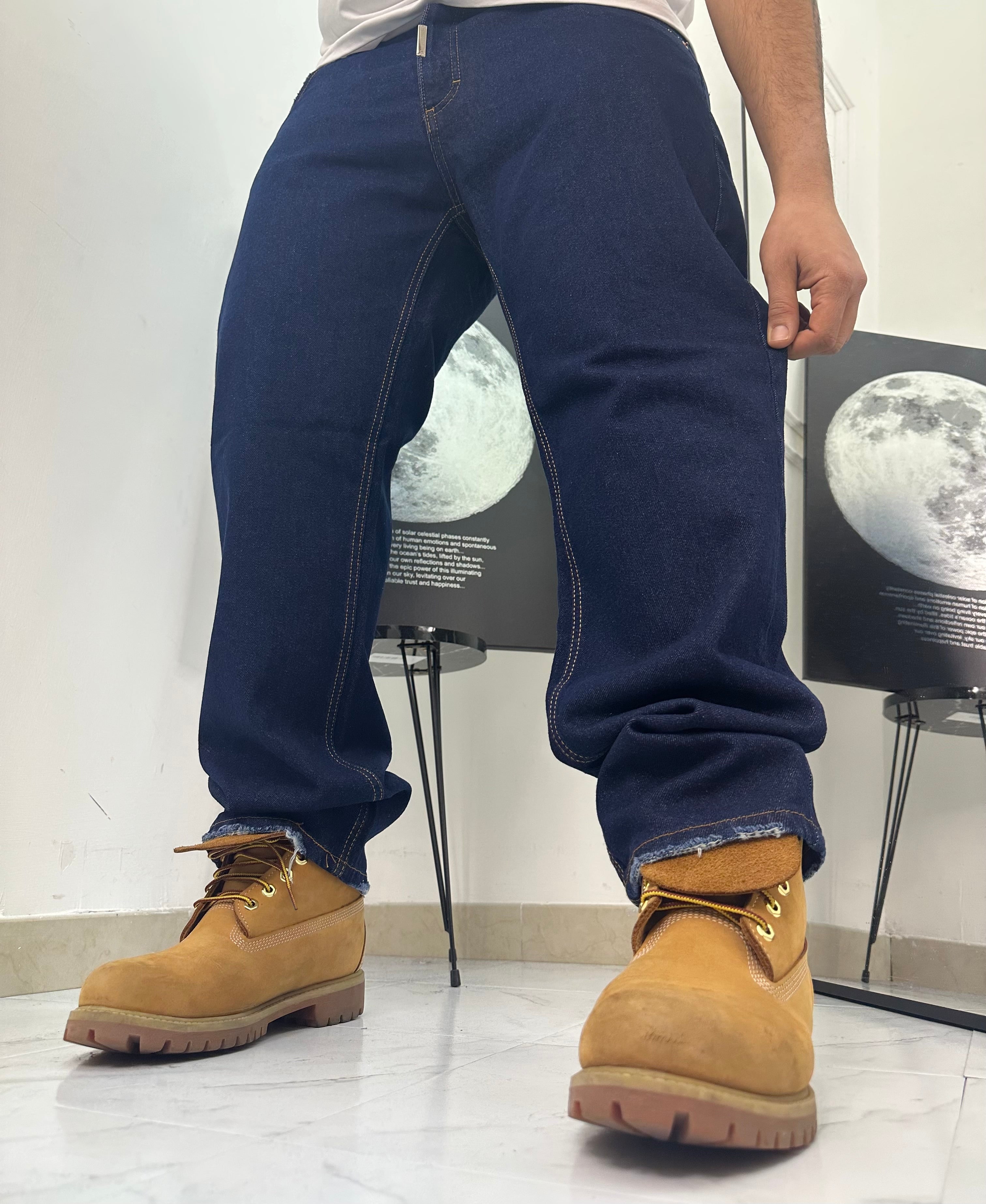 Jeans baggy blu scuro