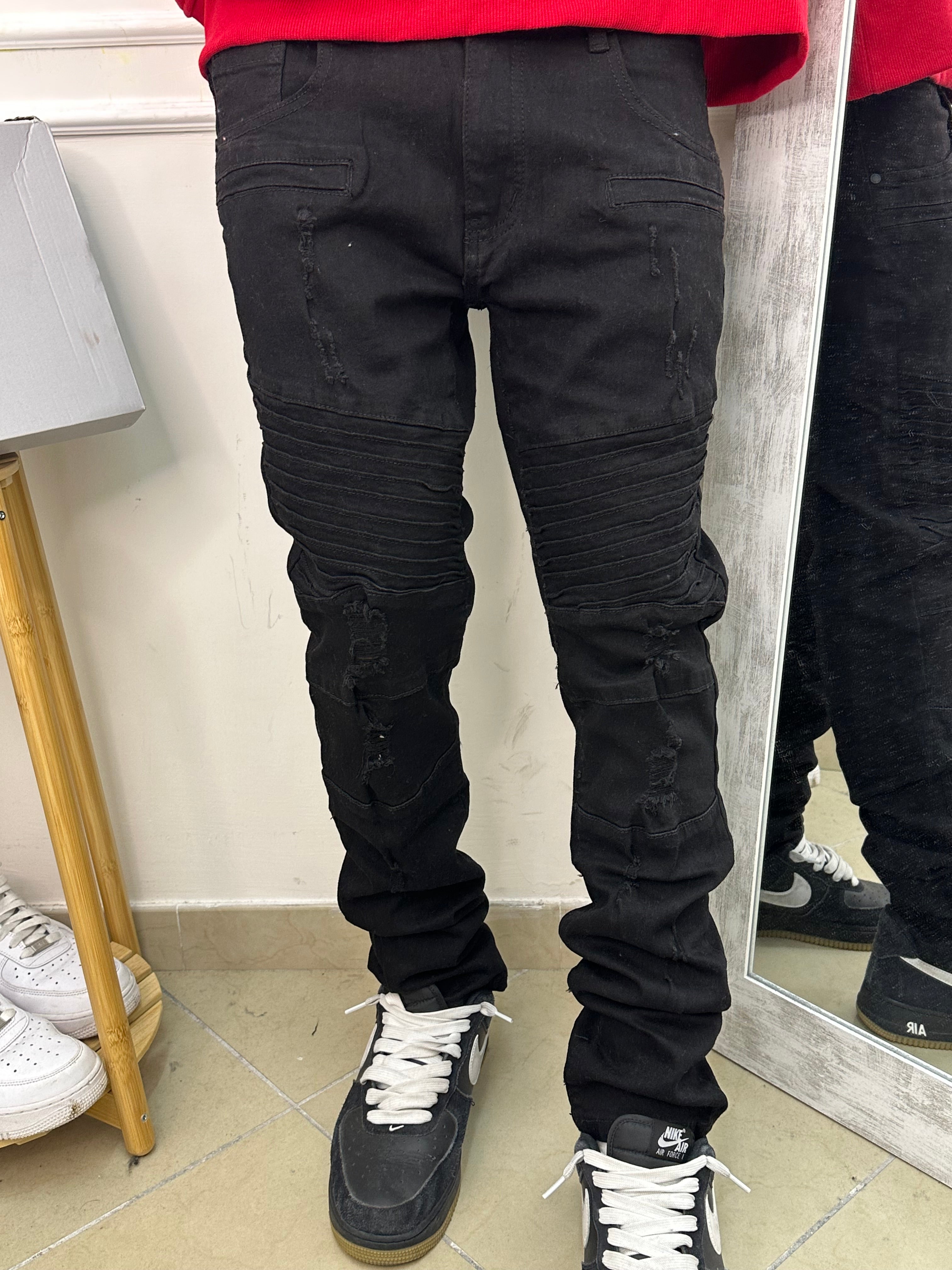 Jeans Biker Black