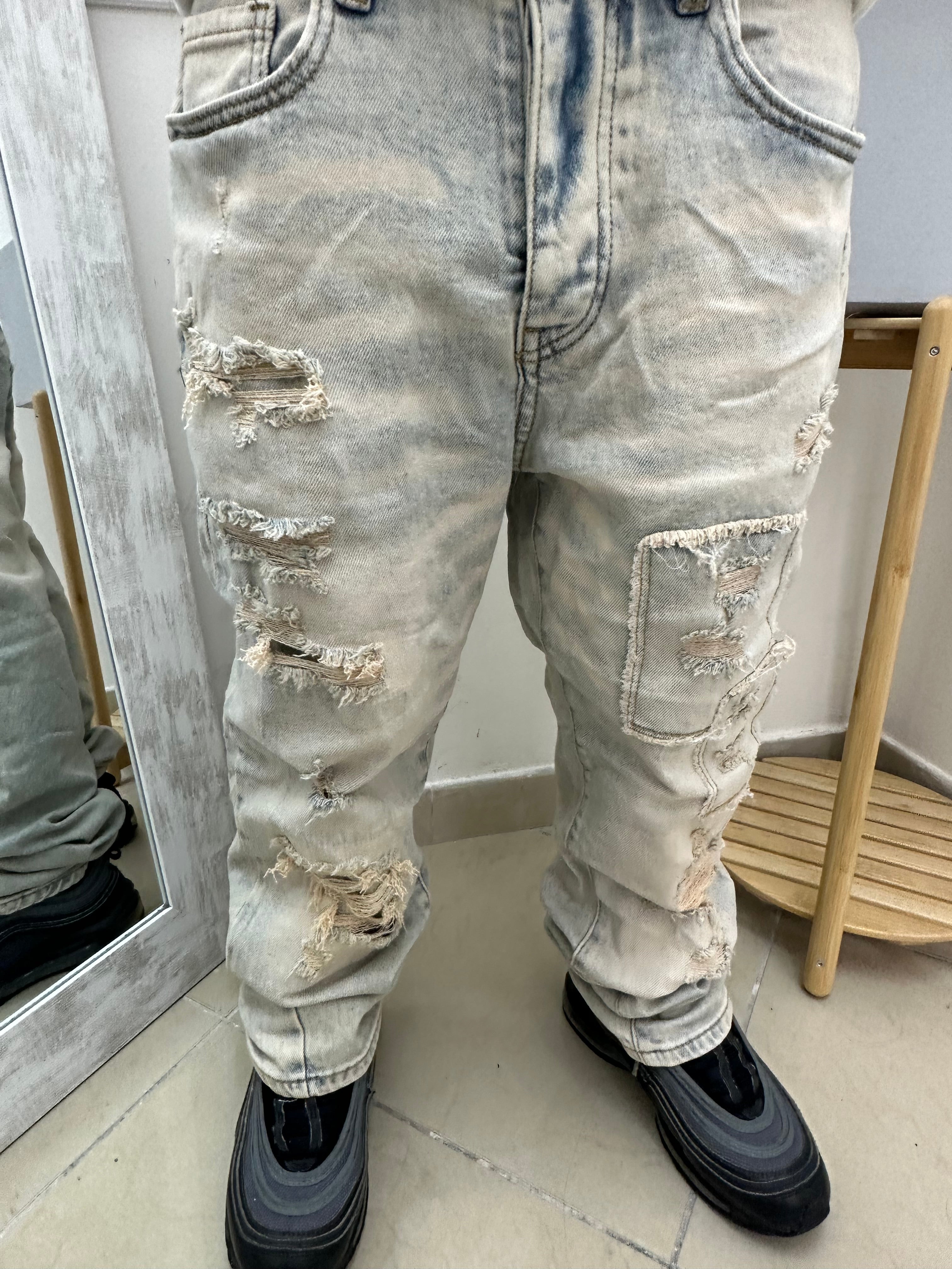 Jeans sabbiato skinny