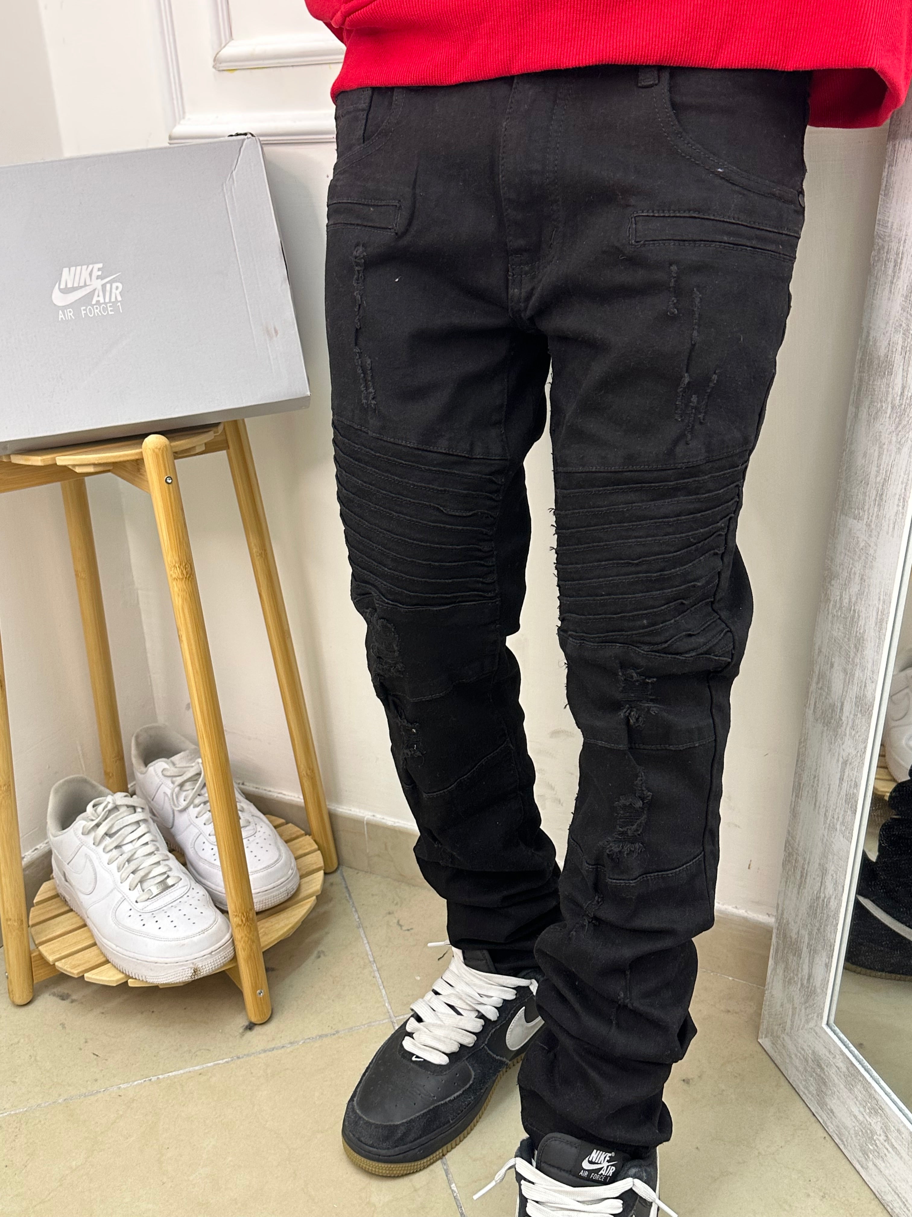 Jeans Biker Black