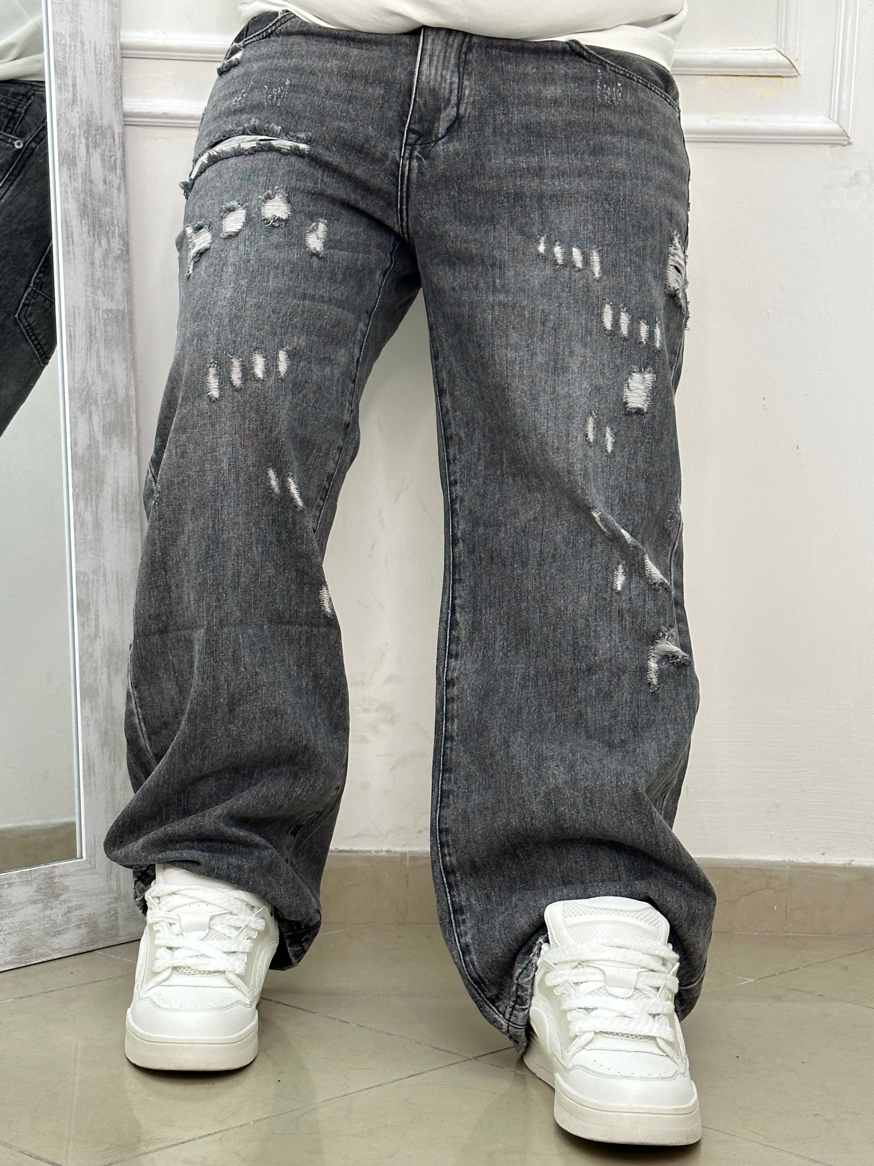 Jeans Grey ripped