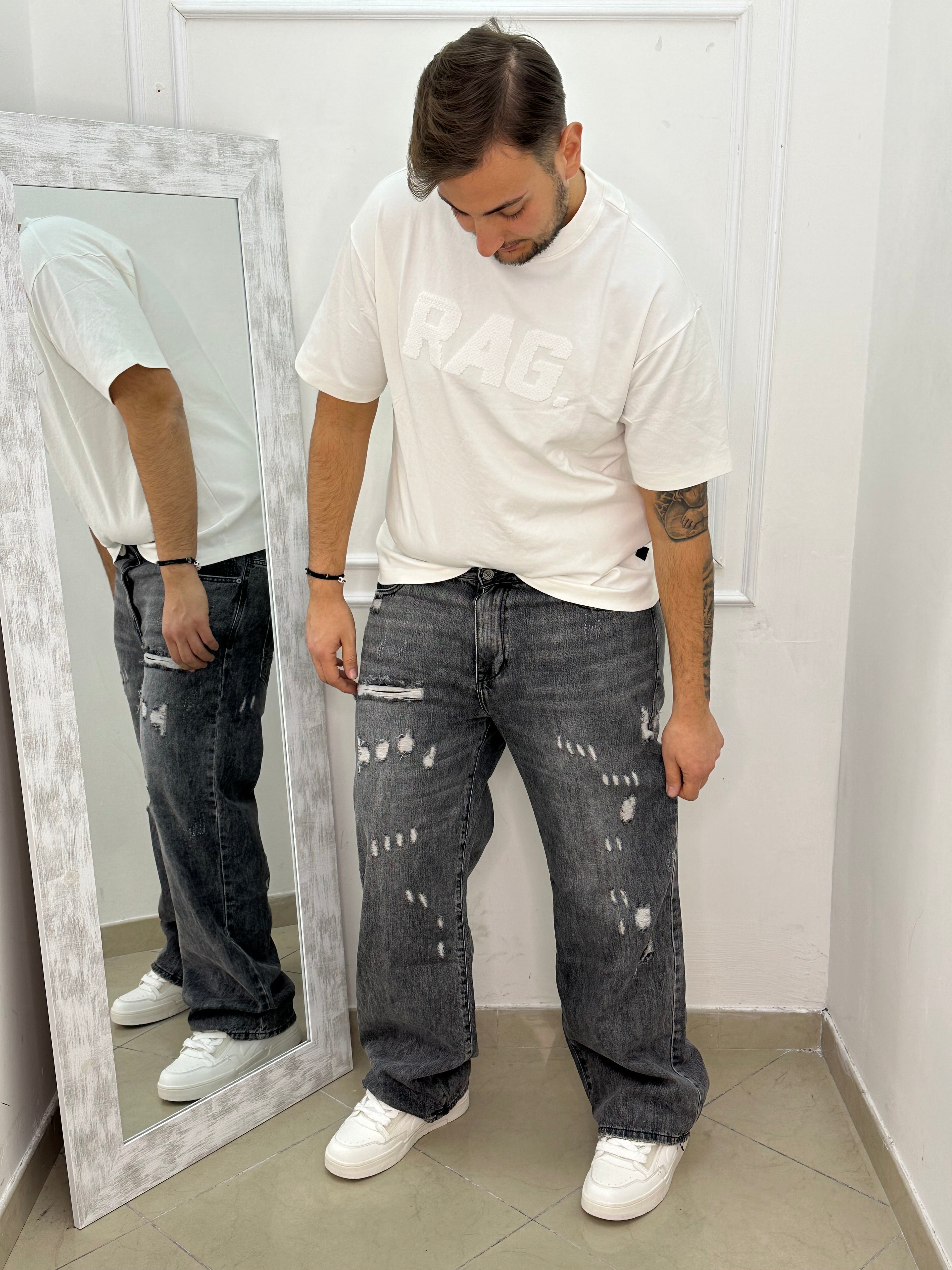 Jeans Grey ripped