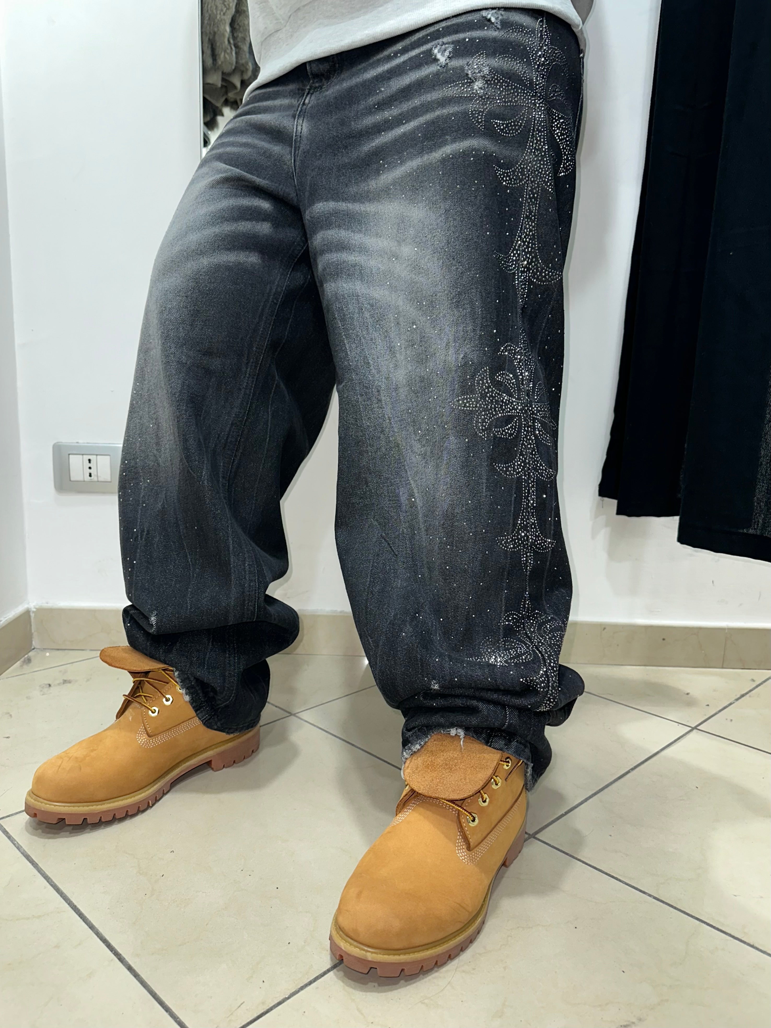 Jeans Diamond Crosses