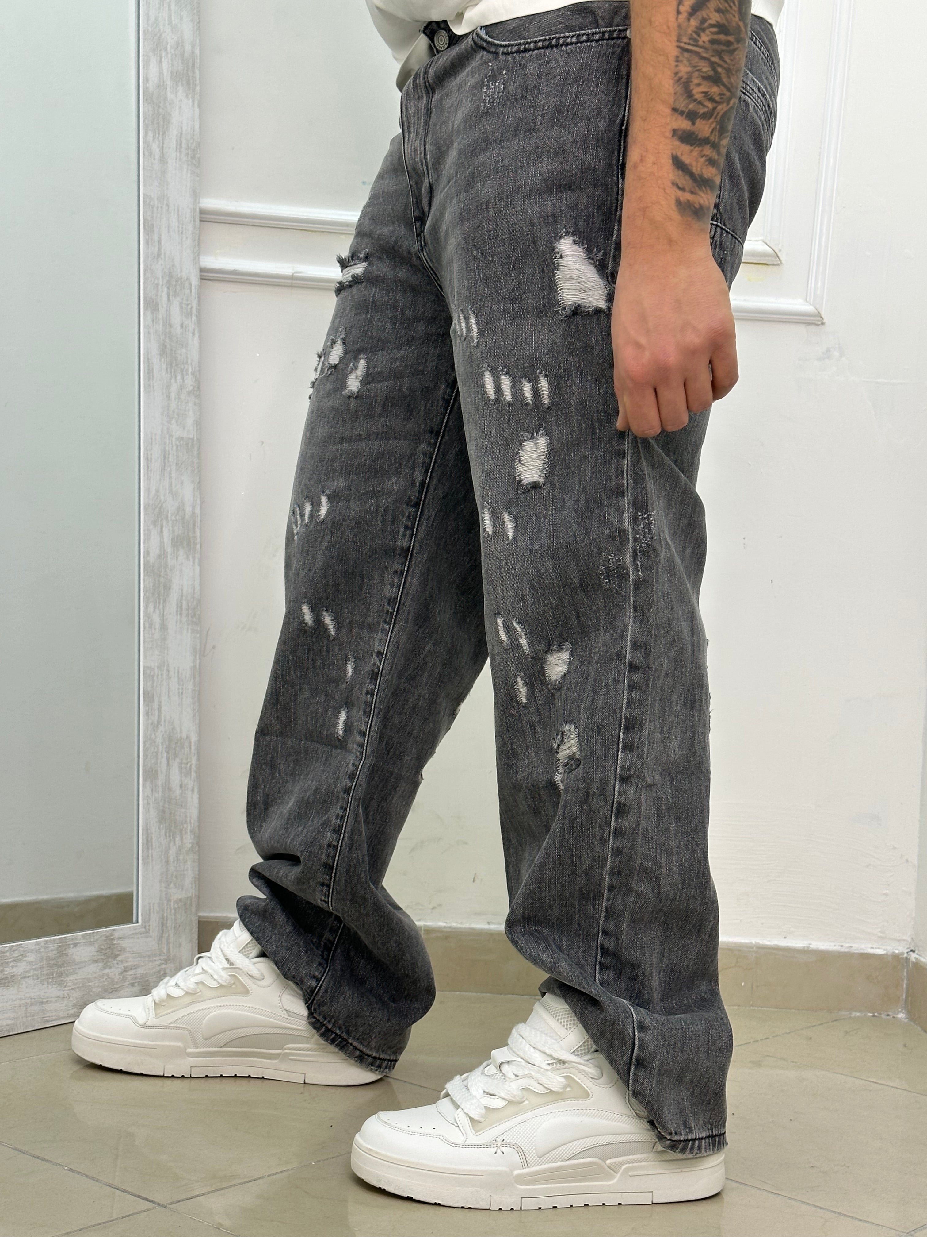 Jeans Grey ripped