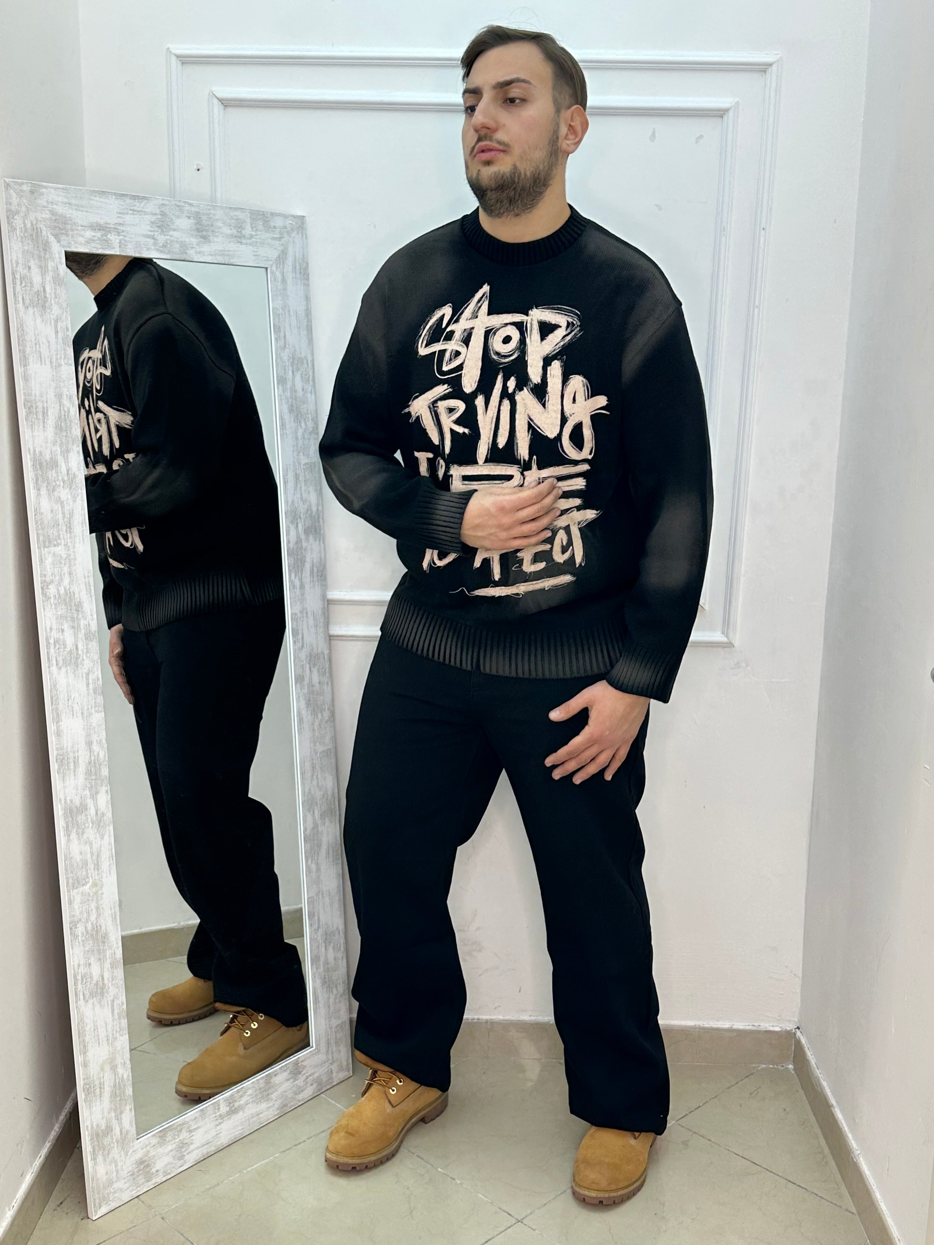 Jeans baggy Black